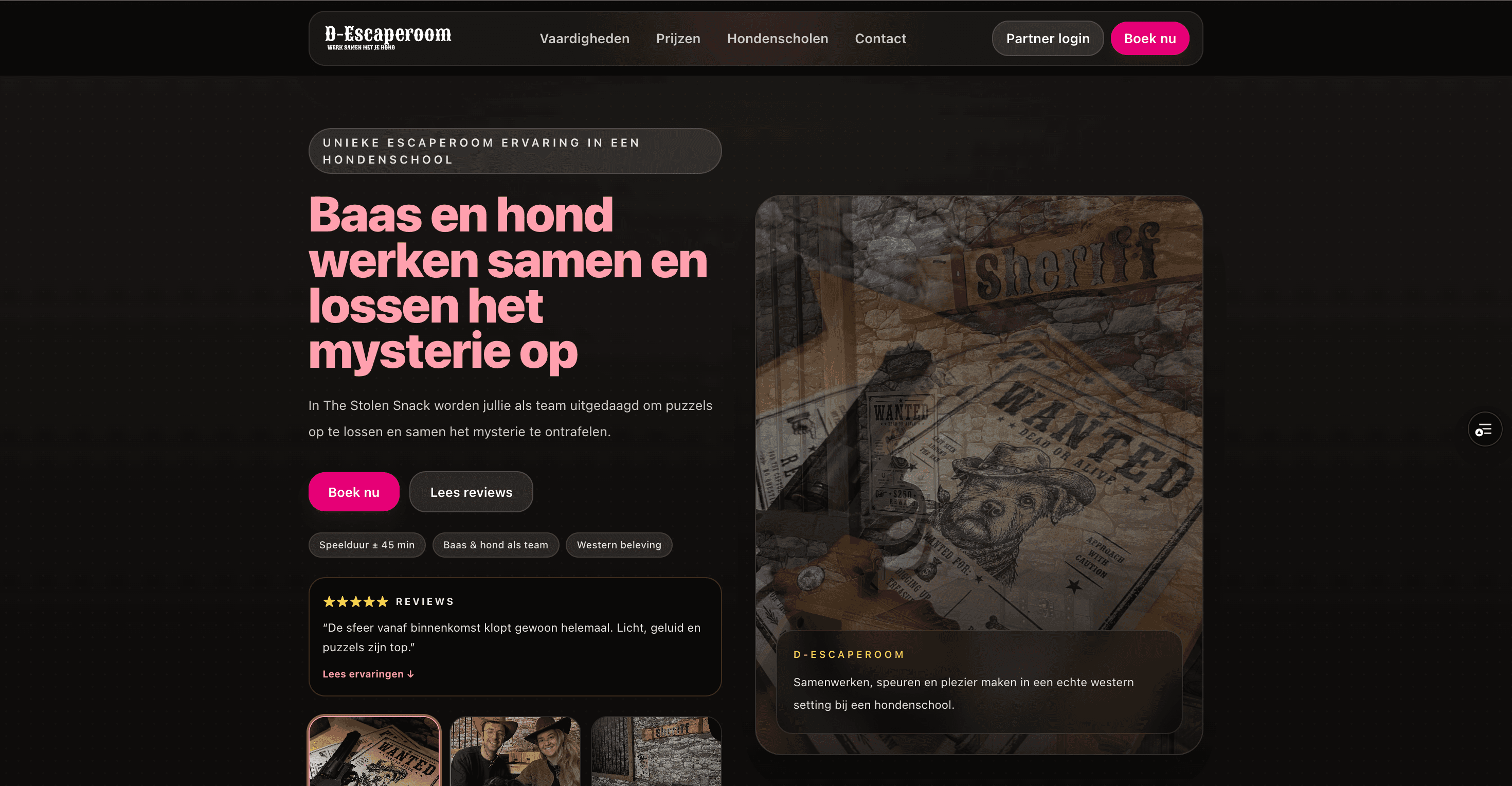 Screenshot van D-Escaperoom.com
