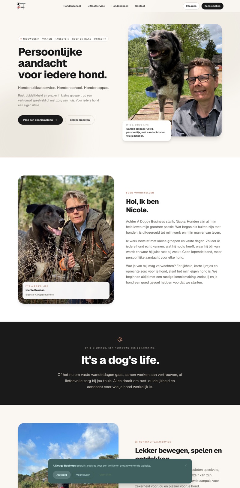 Website van A Doggy Business
